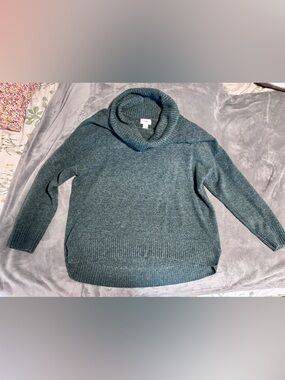 Old Navy Teal Green Cowl-Neck Sweater
